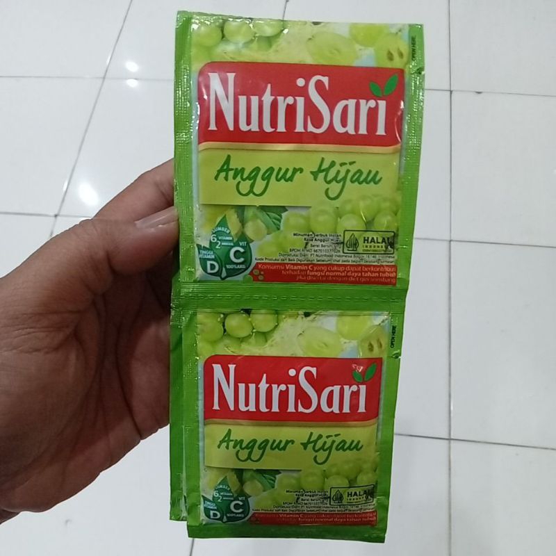 

Mahbubah - NutriSari 14 g @ 10 pcs Rasa Anggur Hijau Sachet