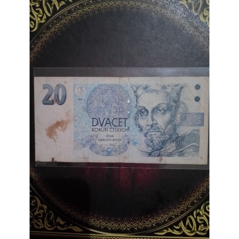 Uang Ceko 20 korun 1994 vf