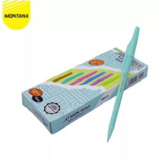 

Best Product 12 PCS / 1 PACK MONTANA BALLPOINT PEN 141P WARNA PASTEL