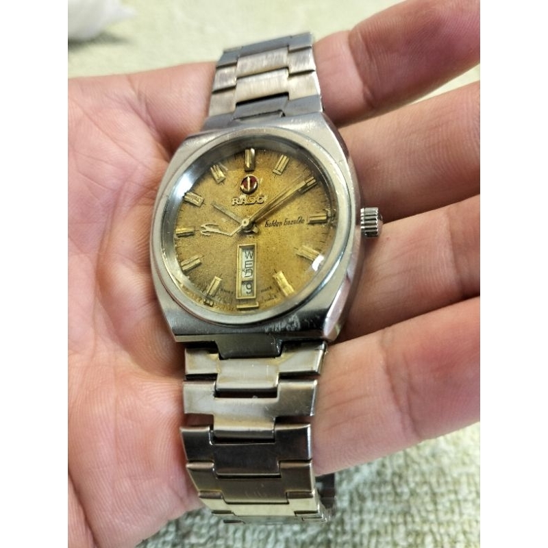 [ W ] Jam Tangan Pria Rado Automatic Golden Gazuldo Otomatis Fitur Tanggal Hari Bahan Stainless Seco