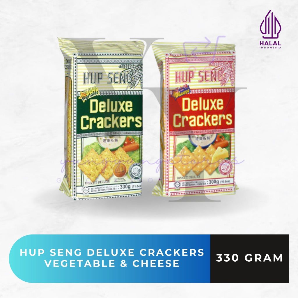 

HUP SENG Deluxe Crackers Vegetable / Cheese / Sayuran / Keju 330 gram