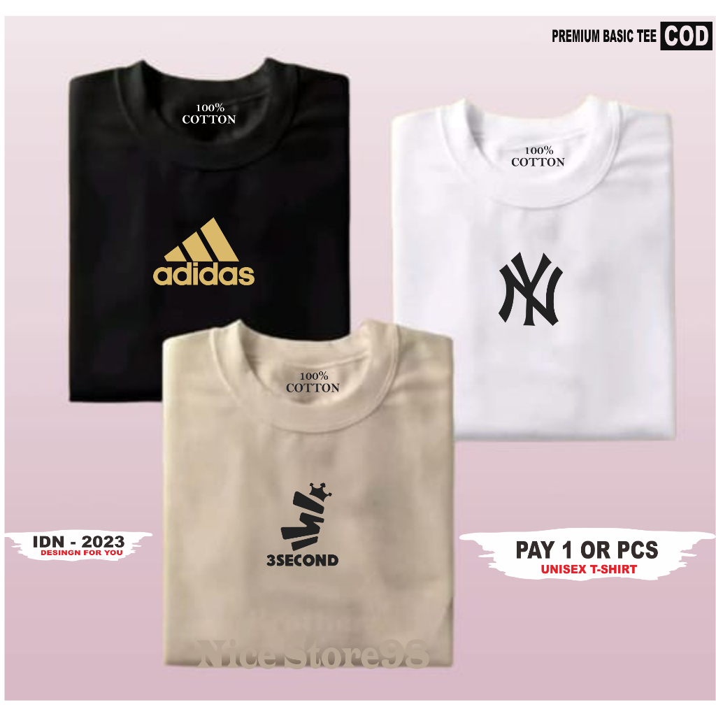 BELI 1 DAPAT 3pcs MAOP STOTRE PROMO COD Kaos distro 100% Combed 30s Kaos Prin Kaos Cewek Kaos Distro