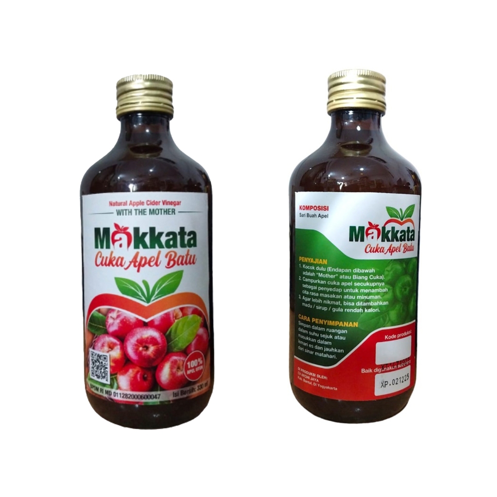 

MAKKATA Cuka APEL BATU Apple Cider vinegar MAKATA 330 ml