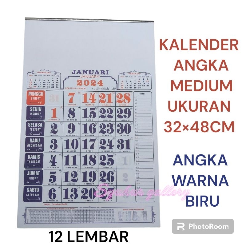 

( 10 PCS ) Kalender Angka bulanan 2024 kalender dinding kalender kerja MEDIUM