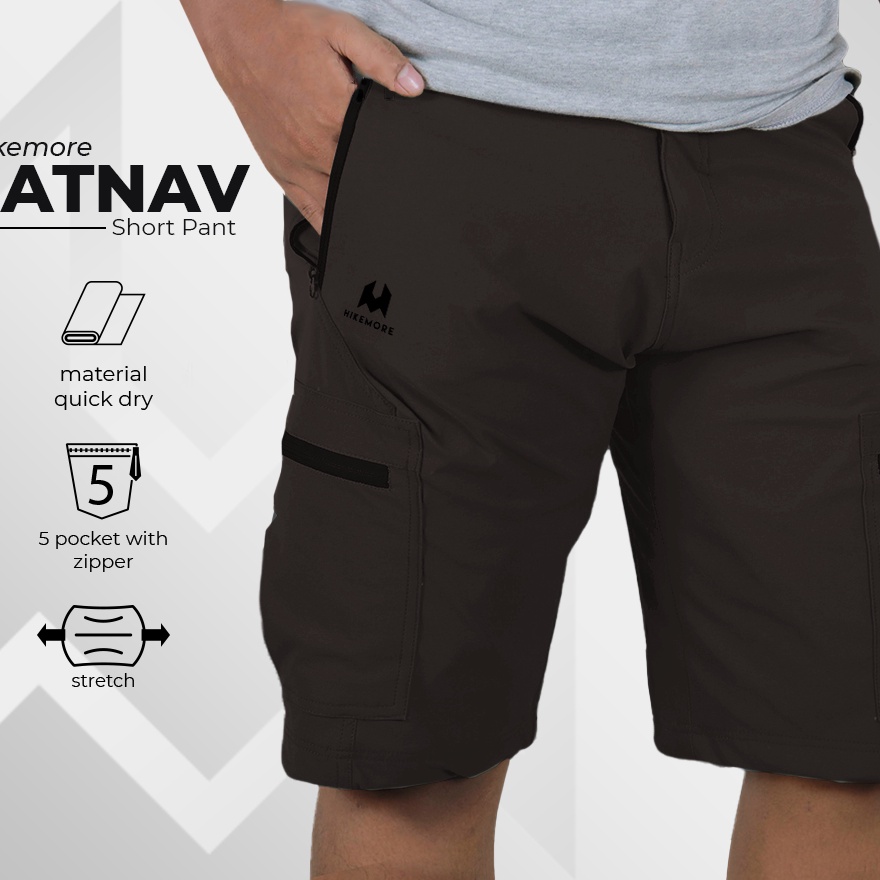 ✷Hot✷ Hikemore Celana Pendek Pria Bersepeda Outdoor Hikemore Satnav Premium Terbaru