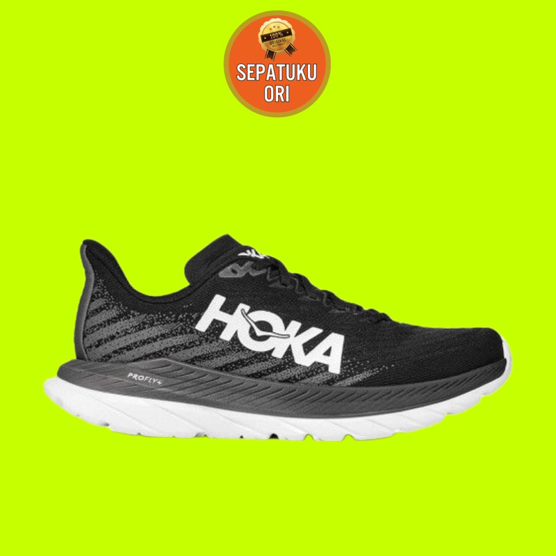 SEPATU LARI WANITA HOKA MACH 5 BLACK ORIGINAL