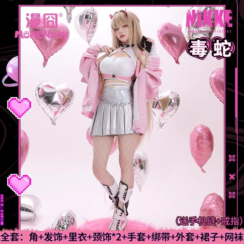 Fullset Costume Wig Viper Nikke Cosplay