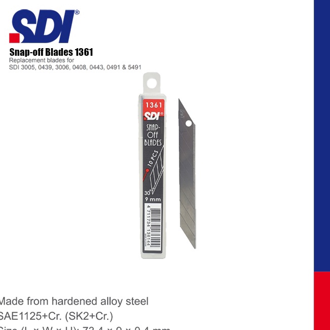 

Terkini SDI 30-degree Cutter Blade Refill / Isi Cutter 30 derajat 1361