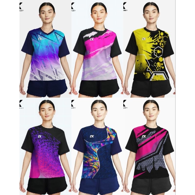Baju Olahraga Wanita Baju Senam Wanita Dewasa Jumbo 1 Set Baju Olahraga Voli Cewek Baju Badminton Pr