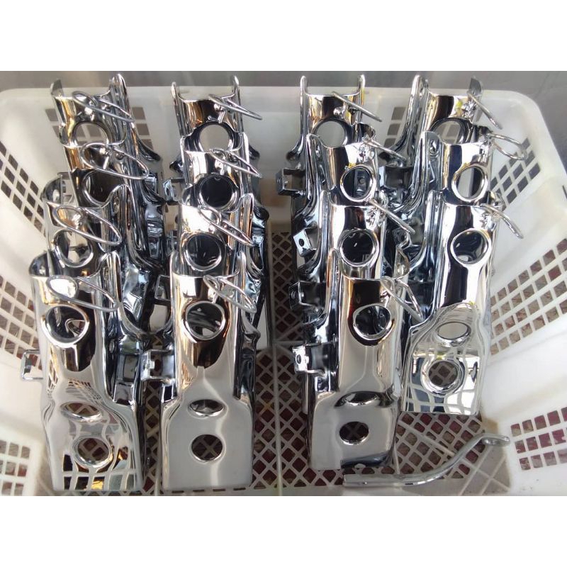 JASA CHROME krom celup pangkon mesin depan tirev megapro cb gl