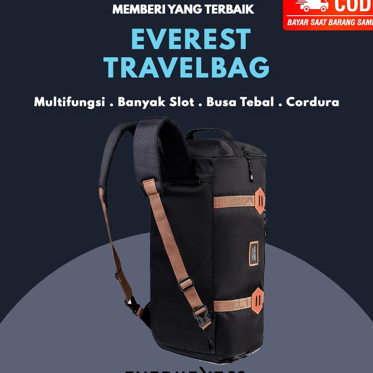 Big Sale Tas Travel Jinjing EVEREST Tas Gym Travlebag Pria Wanita Pulang Kampung Jumbo Selempang Bac