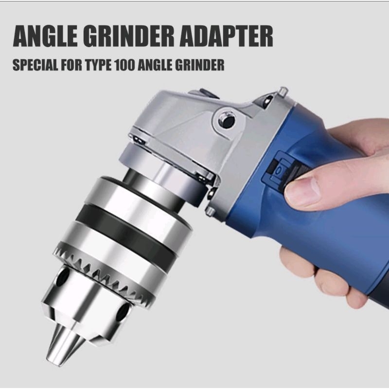 Adapter Kepala Bor Untuk Gerinda Tangan Drat Drill Chuck M10X1.5 dan 3/8-24UNF