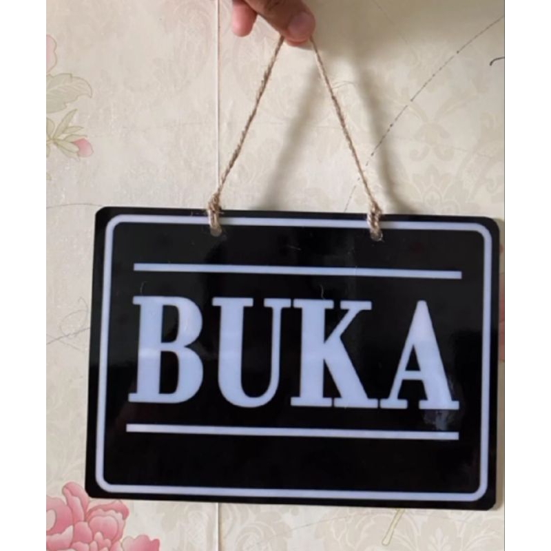 sign board akrilik buka tutup bolak balik