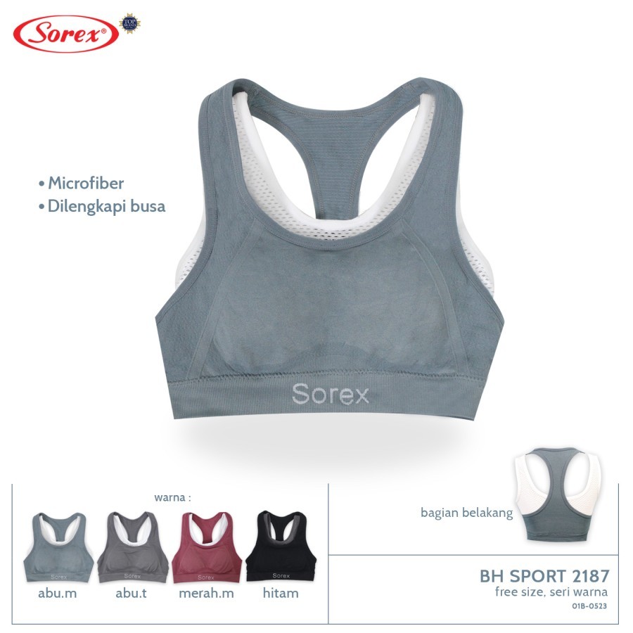 bh bra sport senam yoga sorex 2187 gym sporty fashionable