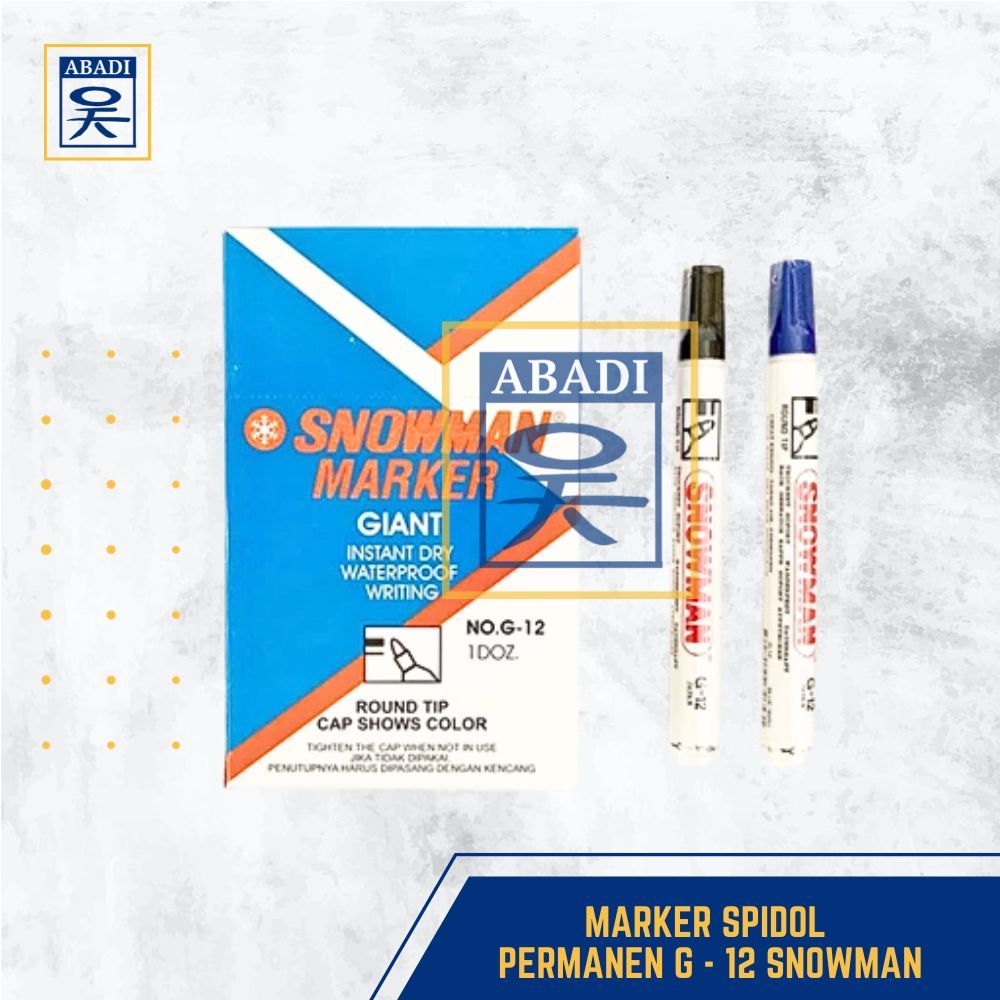 

MARKER SPIDOL PERMANEN G - 12 PER PAK SNOWMAN