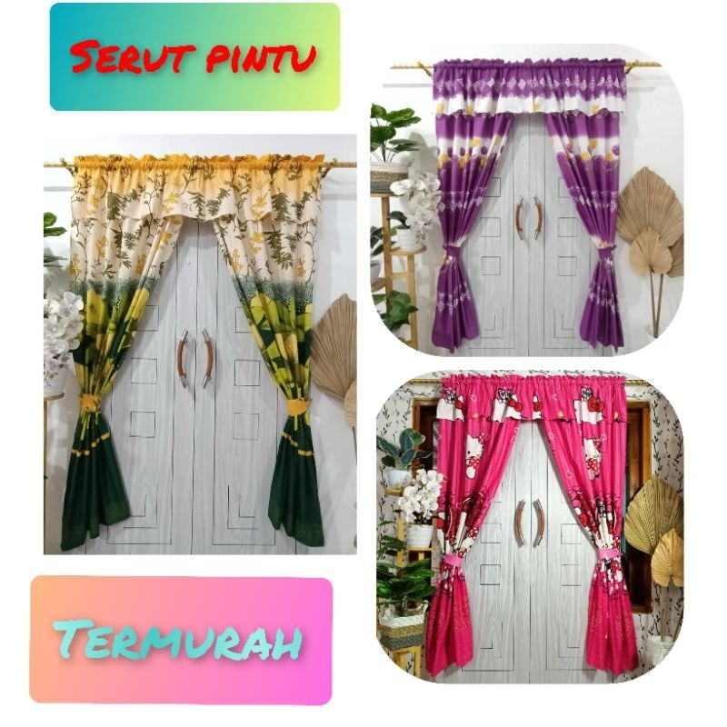 GORDEN PINTU MODEL SERUT RUMBAI PONI MURAH | GORDEN PINTU MINIMALIS | HORDEN