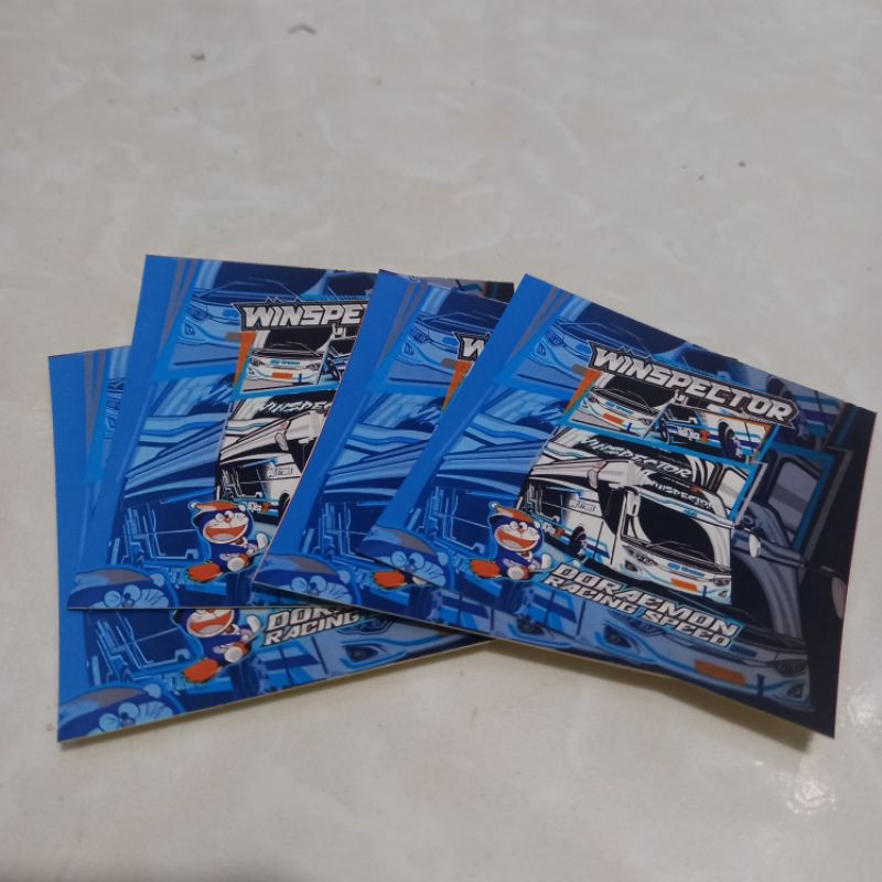 5 pcs sticker bus stiker bis winspector kotak