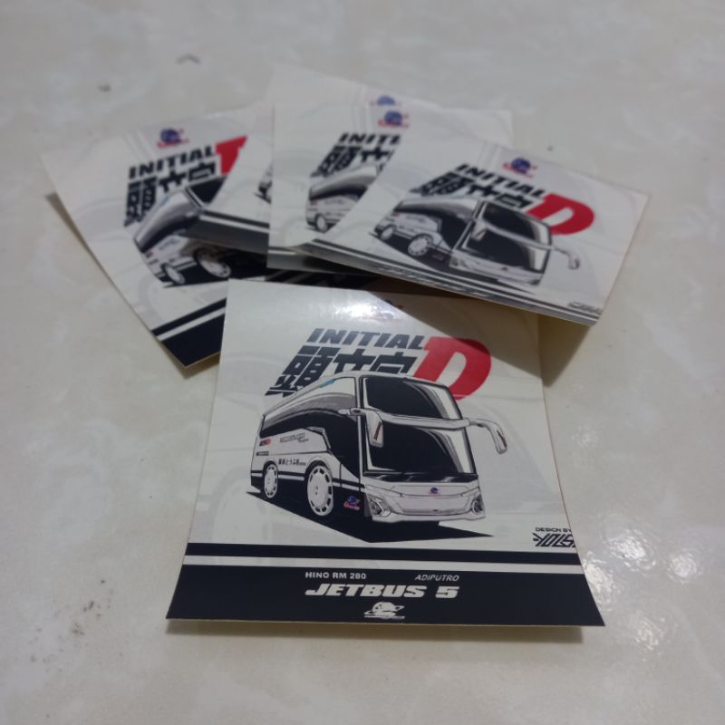5 pcs sticker bus stiker bis kids panda jetbus 5 jb 5 kotak