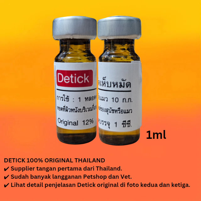 DETICK 1ML OBAT DETICK 1ML OBAT ANTI KUTU DETICK 1ML OBAT ANTI KUTU KUCING DETICK