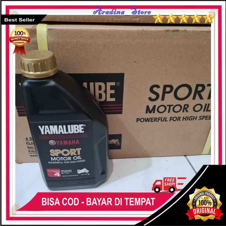 Oli Mesin Motor Murah Original Oli Yamalube Sport Oil Mesin SAE 10W-40 1L 1 Liter Perdus x 24 Botol 