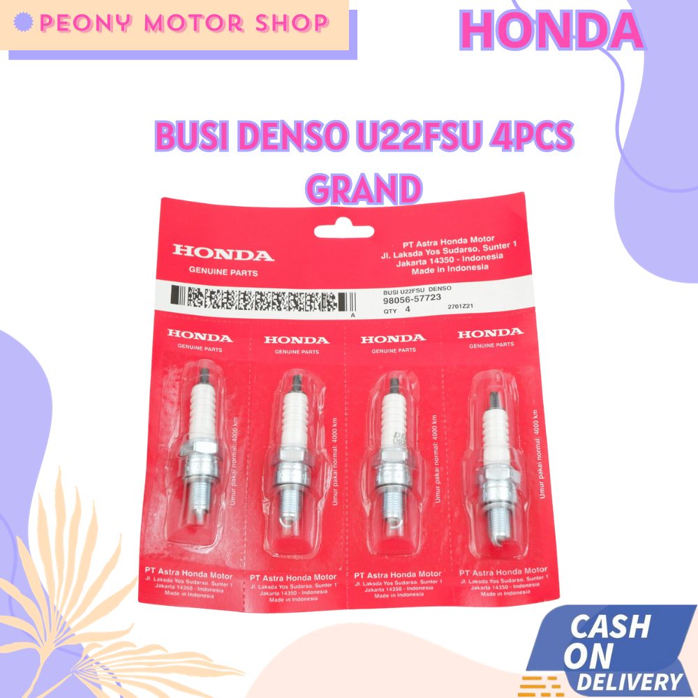 Busi supra - U22FSU DENSO Isi 4 Pcs - busi Honda Grand u20