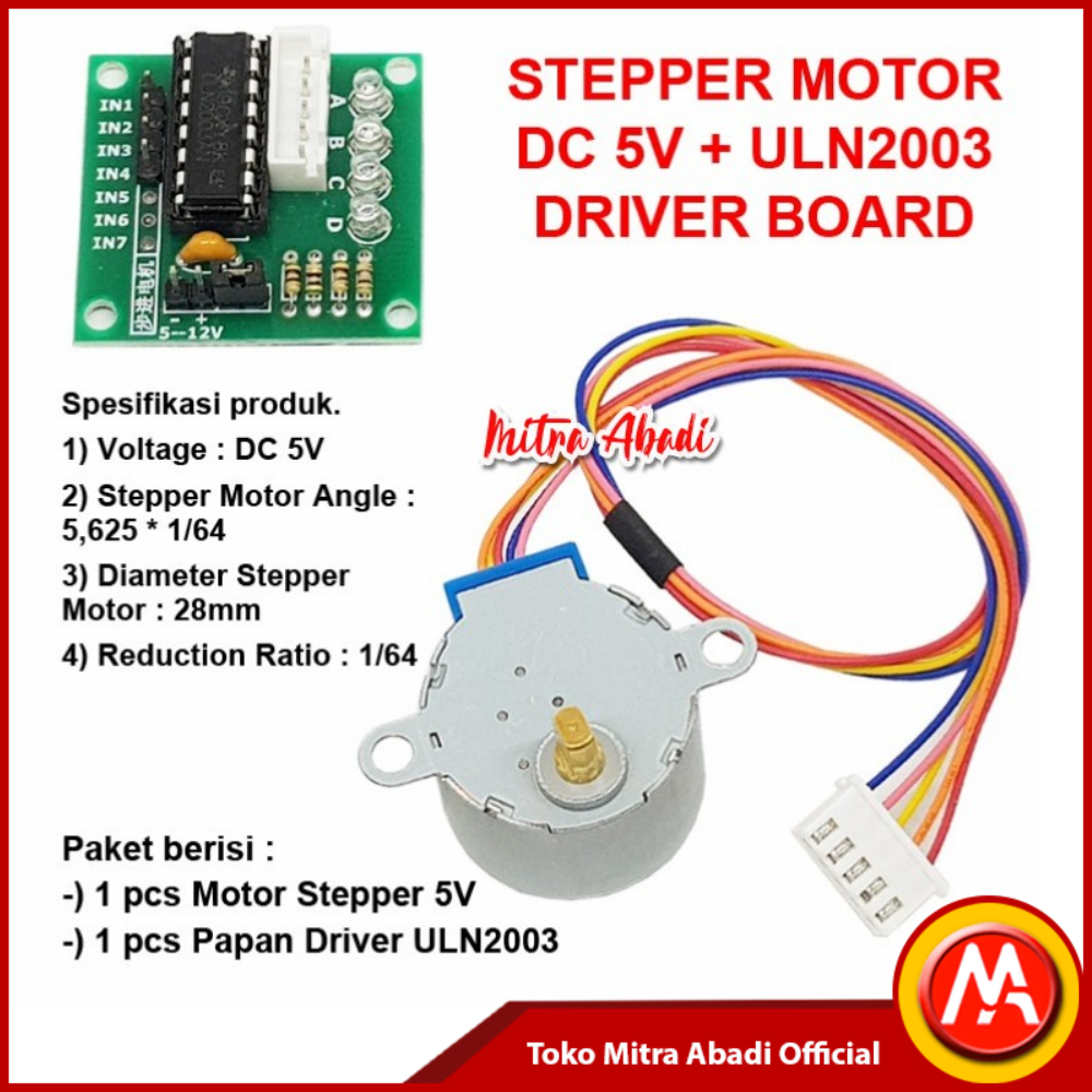 Stepper Motor DC 5V + ULN2003 Driver Board 4 - Phase