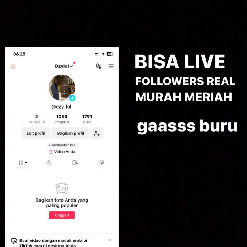 JUAL AKUN TIKTOK || TIKTOK LIVE || MURAHH MERIAHH
