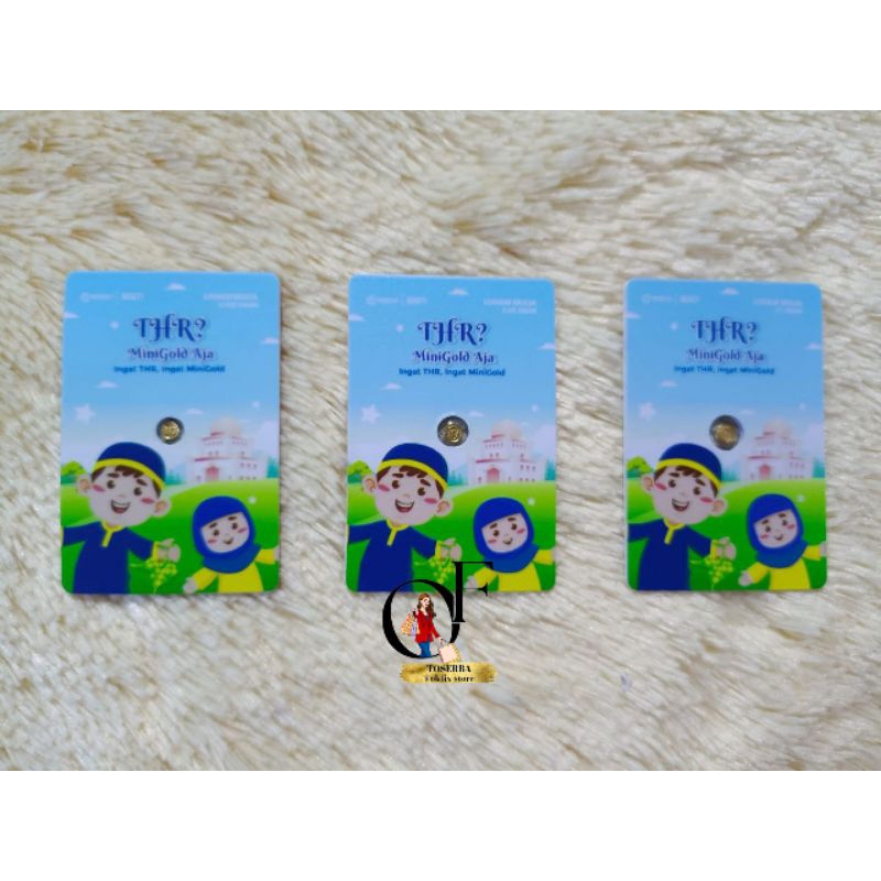 LOGAM MULIA - Mini Gold THR Series, Barakallah Series, Barakallahu Series, Islamic Series 0,025gr 0,