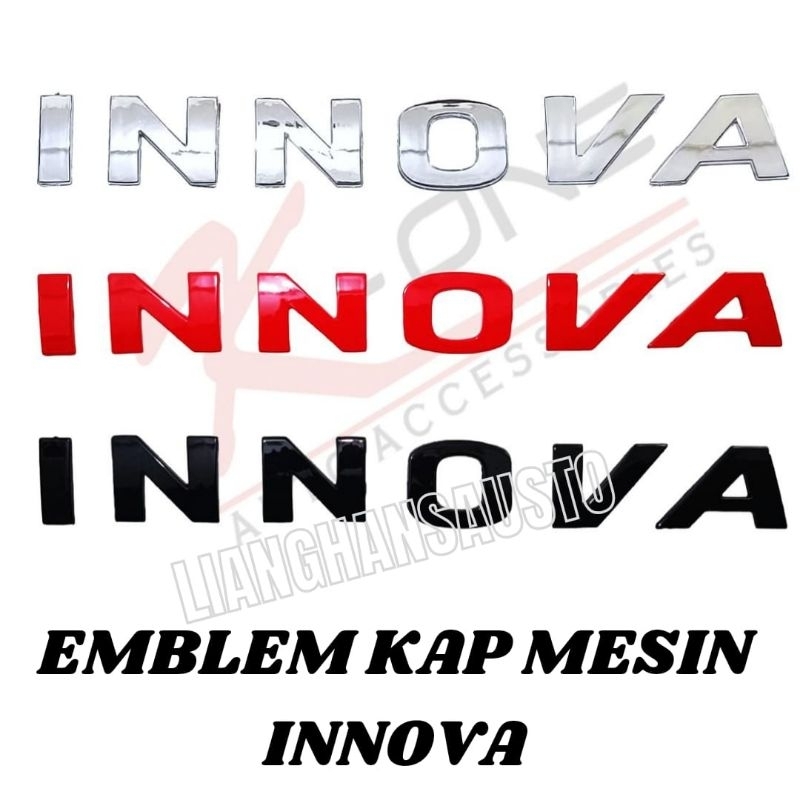 EMBLEM KAP MESIN MOBIL AVANZA RUSH INNOVA FORTUNER PAJERO SPORT CARBON CHROME