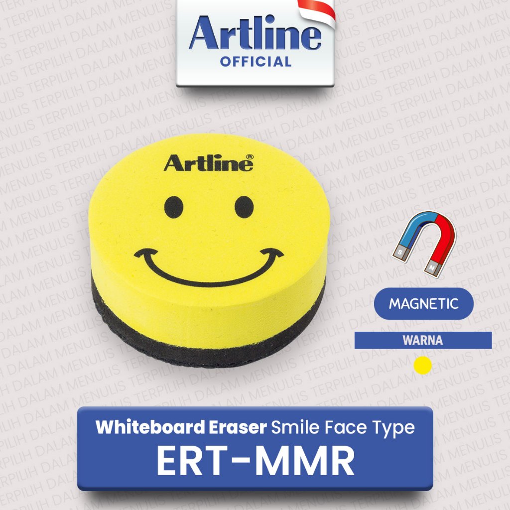 

ARTLINE Penghapus Whiteboard Eraser Magnetic Smiley Face ERT-MMR
