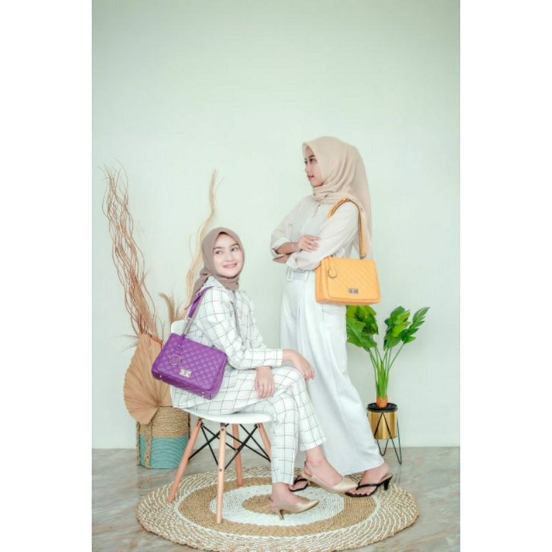 Asha Bag - My Qeena ori - tas wanita - sling bag - tas slempang - tas kekinian - tas kulit sintetis 