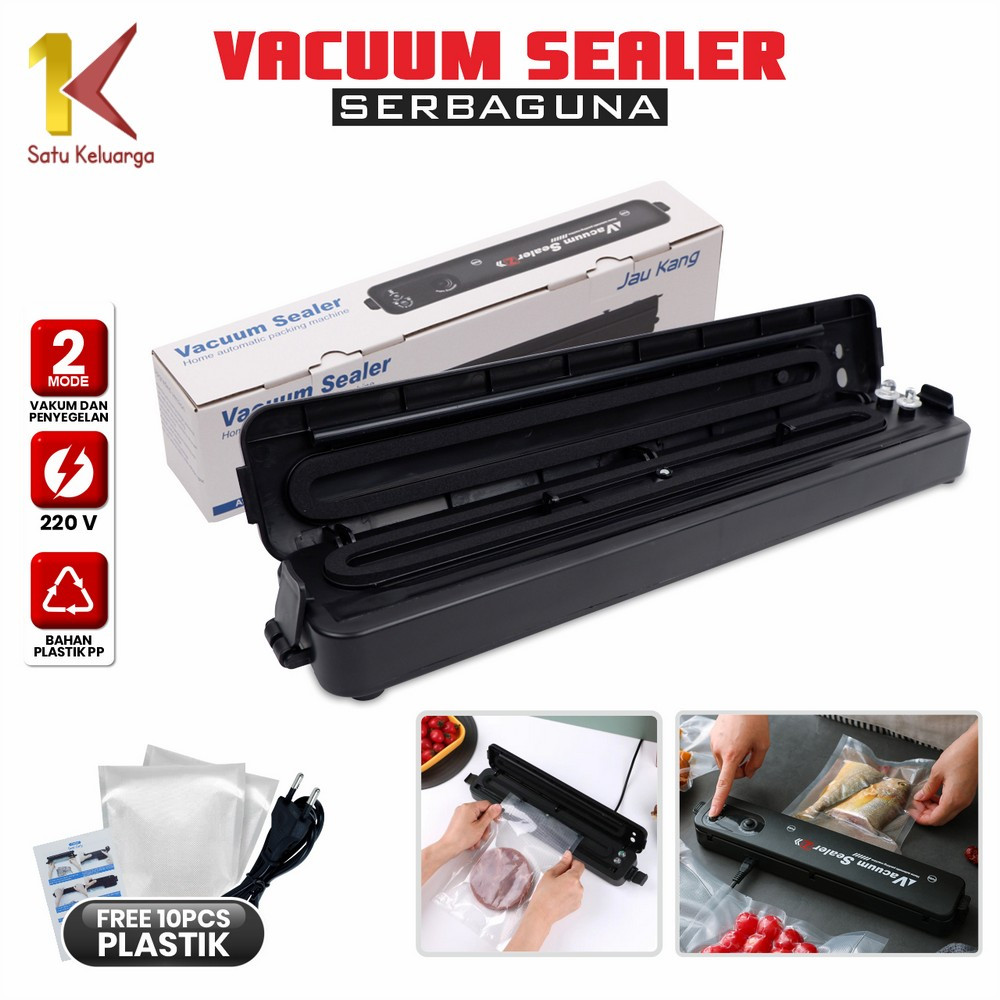 Satu Keluarga Vacum Sealer FREE 10PCS Plastik Embos C859 Mesin Vakum Makanan Packing Machine / Alat 