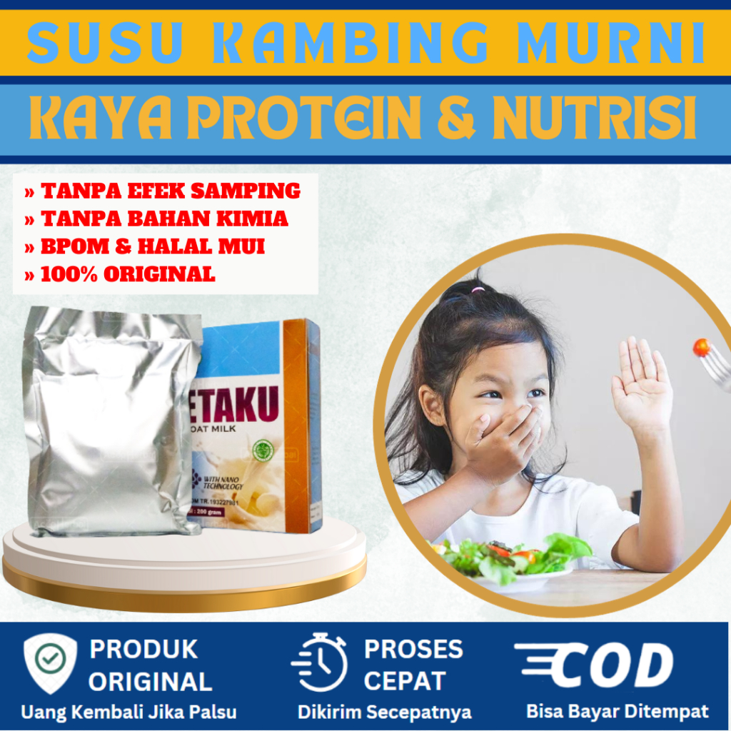 

Susu Penambah Nafsu Makan Meningkat Dalam 7 Hari | Susu Kambing Etawa Walatra Etaku Goat Milk Asli 100% original