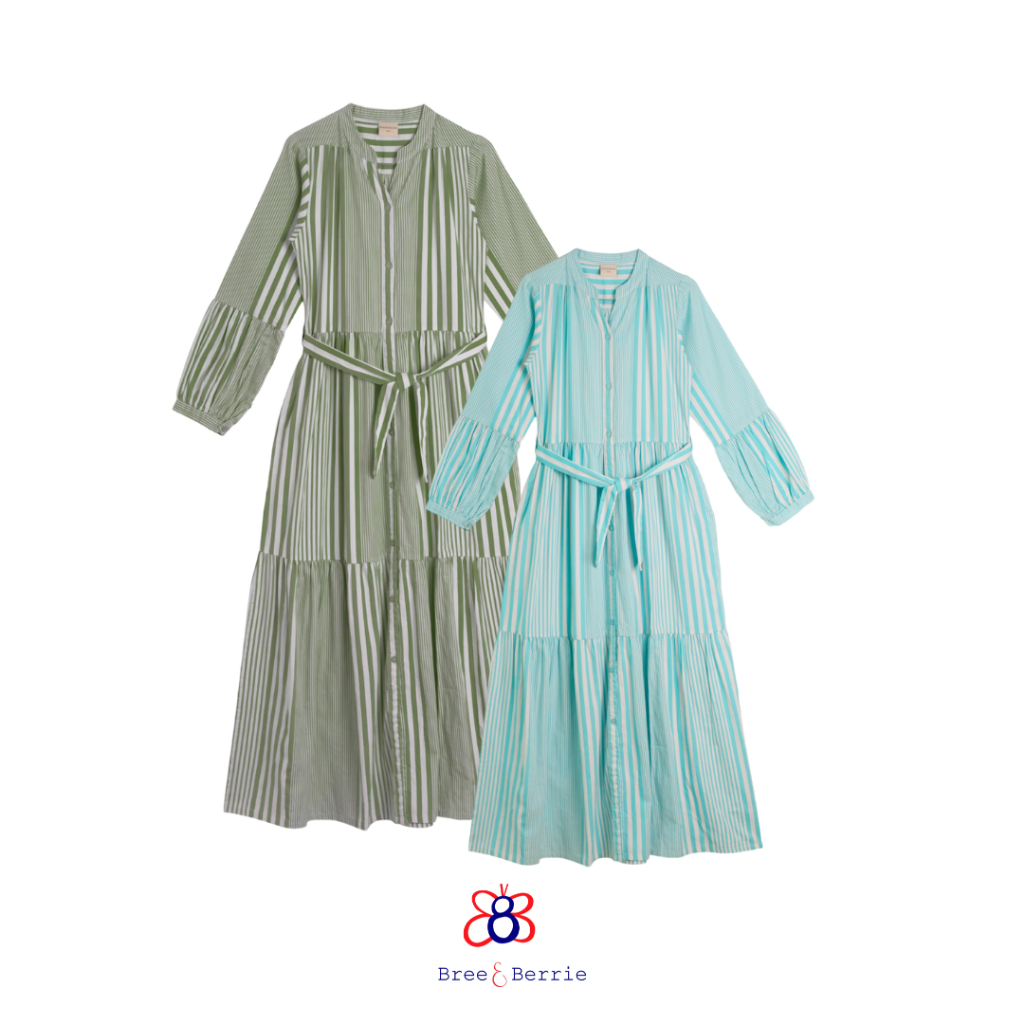 Bree & Berrie Gamis Anak Katun Motif Garis-Hania