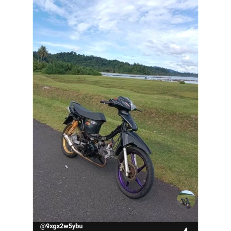 jok supra x 125 karbu modifikasi roadrace kulit anti slip amplas