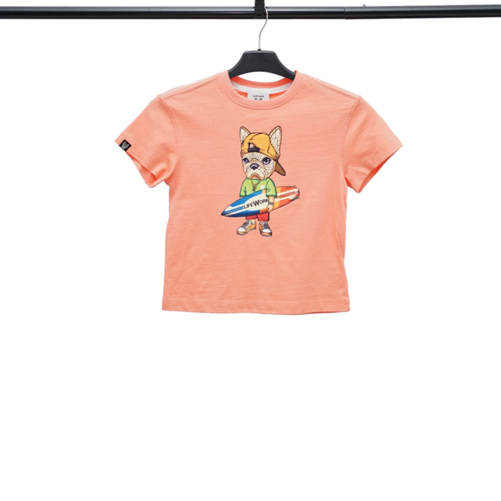LIFEWORK Pink Surfing Radog Kids Tshirt Authentic / Kaos Anak Branded Lifework Merah Muda LW Origina