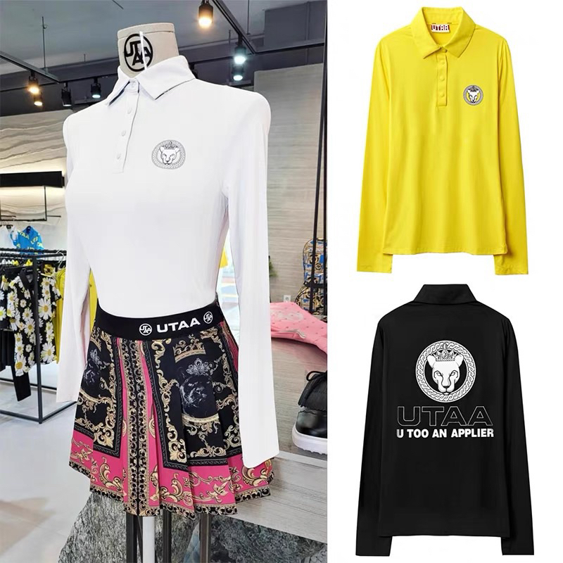 UTAA logo longsleeve u too an applier golf polo baju golf wanita