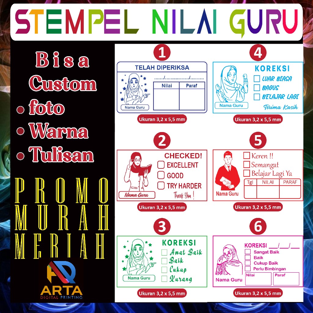 

Stempel Nilai Guru 3,2x5.5cm
