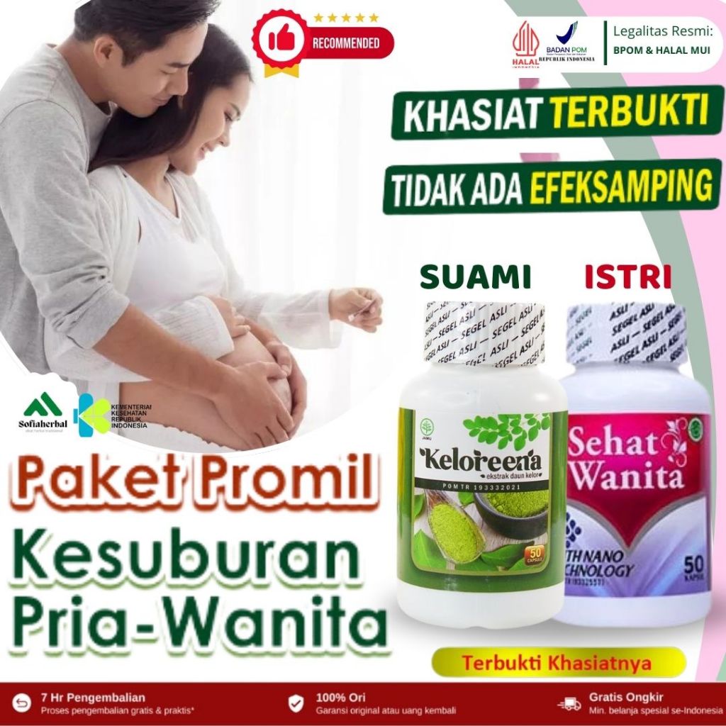 Paket Herbal Untuk Program Hamil Promil,Obat Meningkatkan Kesuburan Pria dan Wanita,Pengental Dan Me