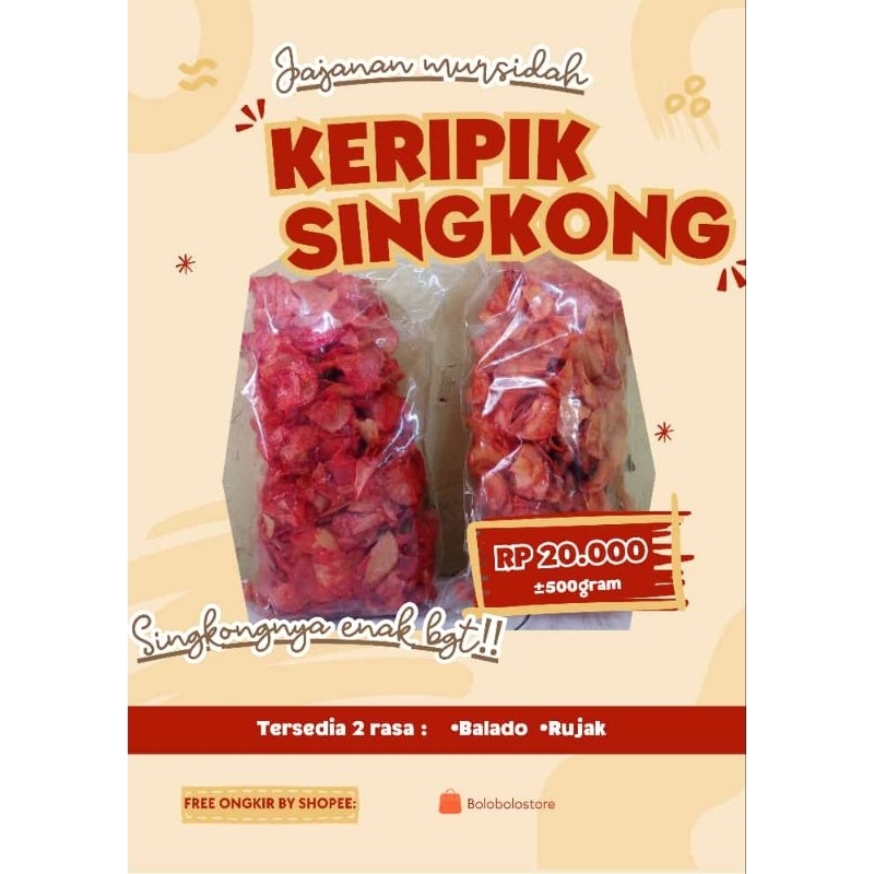 

JAJANAN MURSIDAH KERIPIK SINGKONG RASA BALADO DAN RUJAK