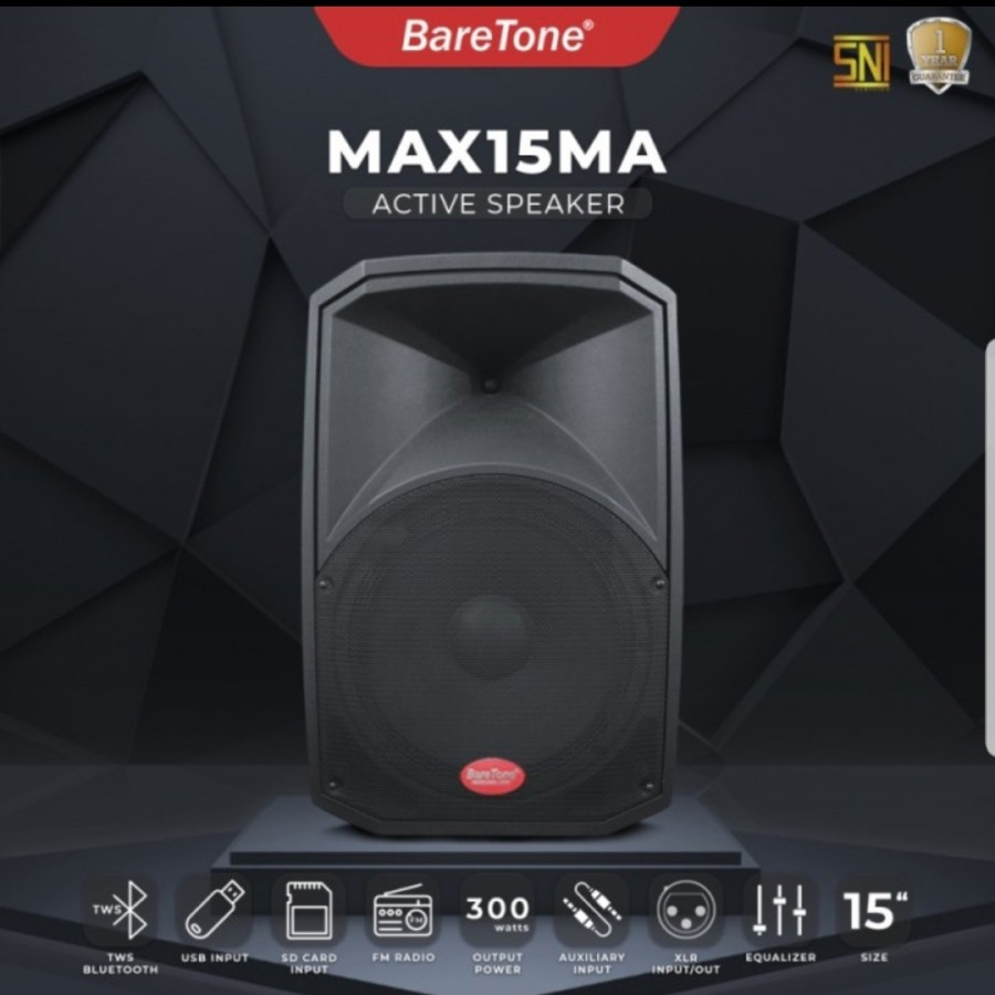 SPEAKER AKTIF BARETONE MAX15MA type 15 inch | MAX15MA