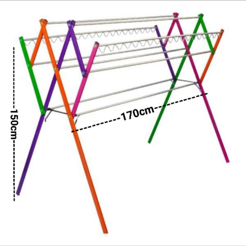 JEMURAN PAKAIAN / JEMURAN BAJU ALUMINIUM TIANG KECIL SEGI GALVALUM