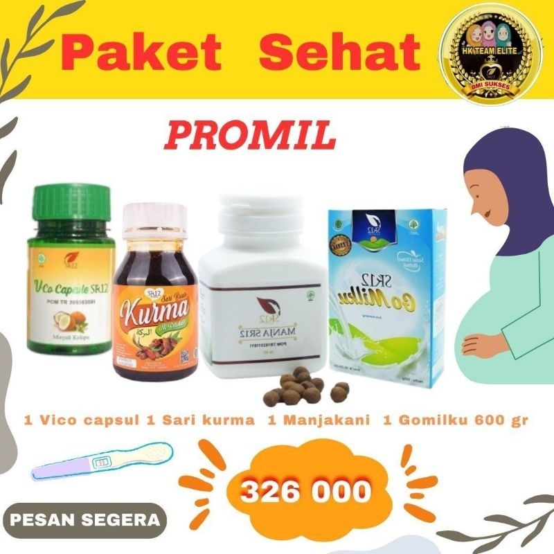 PAKET PROMIL SEHAT SR12/PROMIL AMAN/PROGRAM HAMIL/PAKET PROMIL HERBAL/SUSU ETAWA GOMILKU SR12/MANJAK