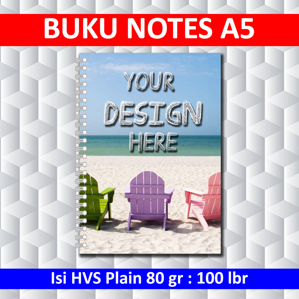 

Notebook Custome A5 - Isi HVS Polos 100 lembar