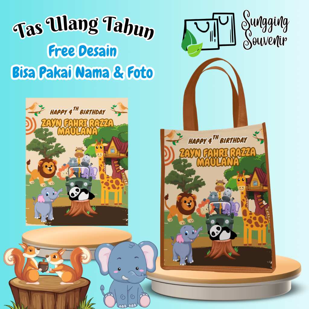 

Paket 40 Tas Snack Ulang Tahun Free Undangan Anak Bisa Custom Goodiebag Murah Muat Kfc