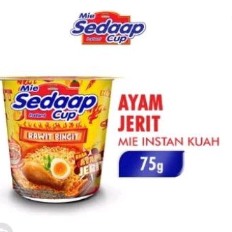 

SEDAP MIE INSTAN CUP AYAM JERIT 75 Gr