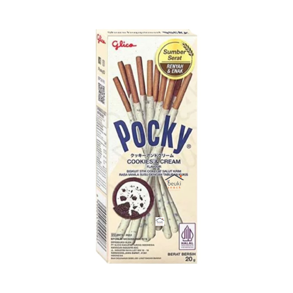 

Pocky Mini Half Size Cookies & Cream Biskuit Stik Salut Krim Oreo