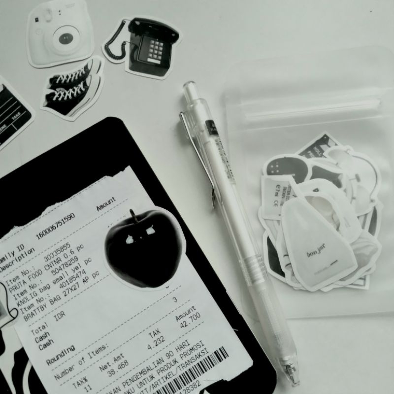 

Archet | B&W STICKER PACK @23pcs | Aesthetic Sticker | Deco Sticker | Scrapbook | Journal | Stiker