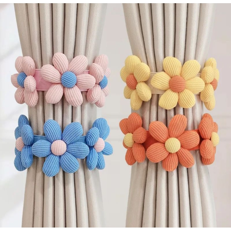 PENGIKAT TALI HORDENG TIRAI BUNGA SHABBY PENGIKAT TALI GORDEN