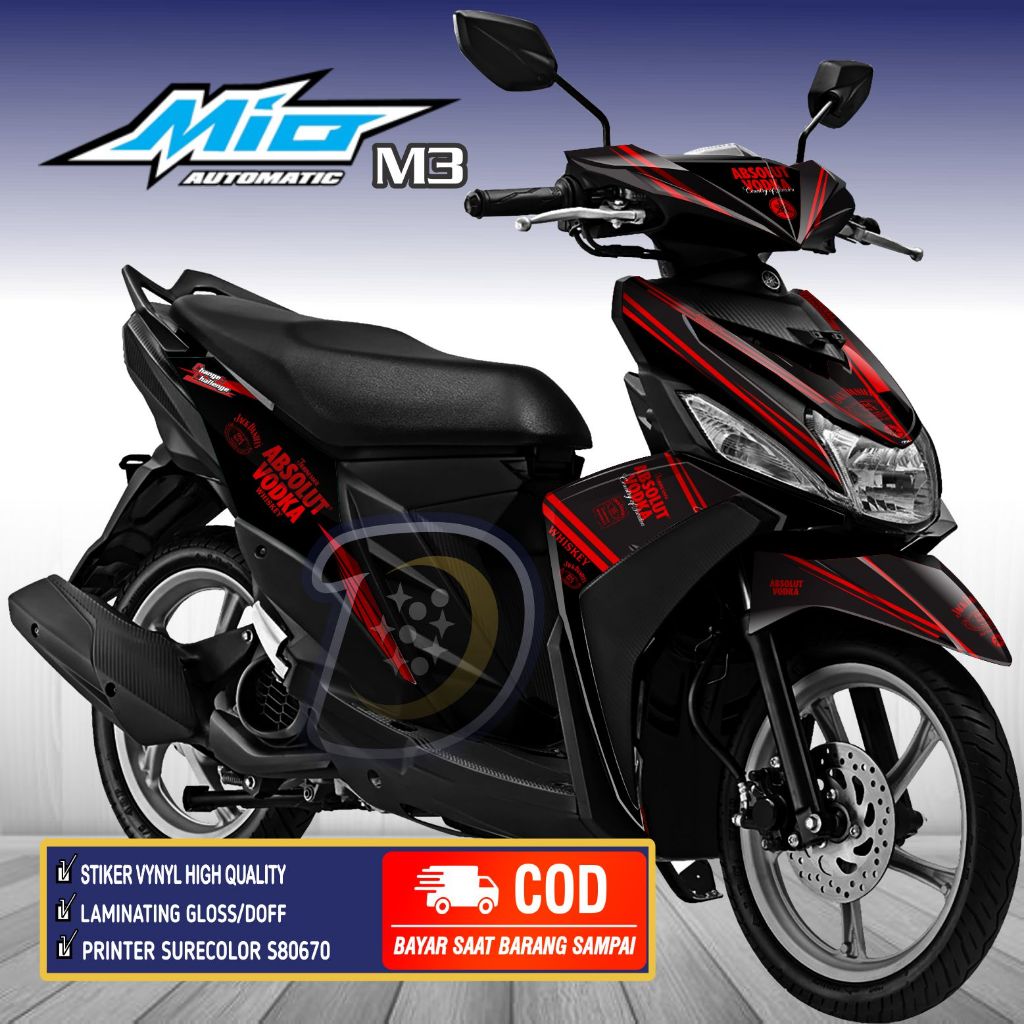Stiker Mio M3 Decal Motor Mio 125 Striping Yamaha Mio Z Monster Jack D